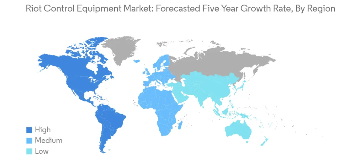 Market Analysis of Riot Control Equipment Market: Forecasted Growth Rate by Region